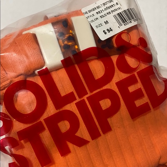 SOLID AND STRIPED - GINGER BELT BOTTOM SOLID RIB - Picture 7 of 7